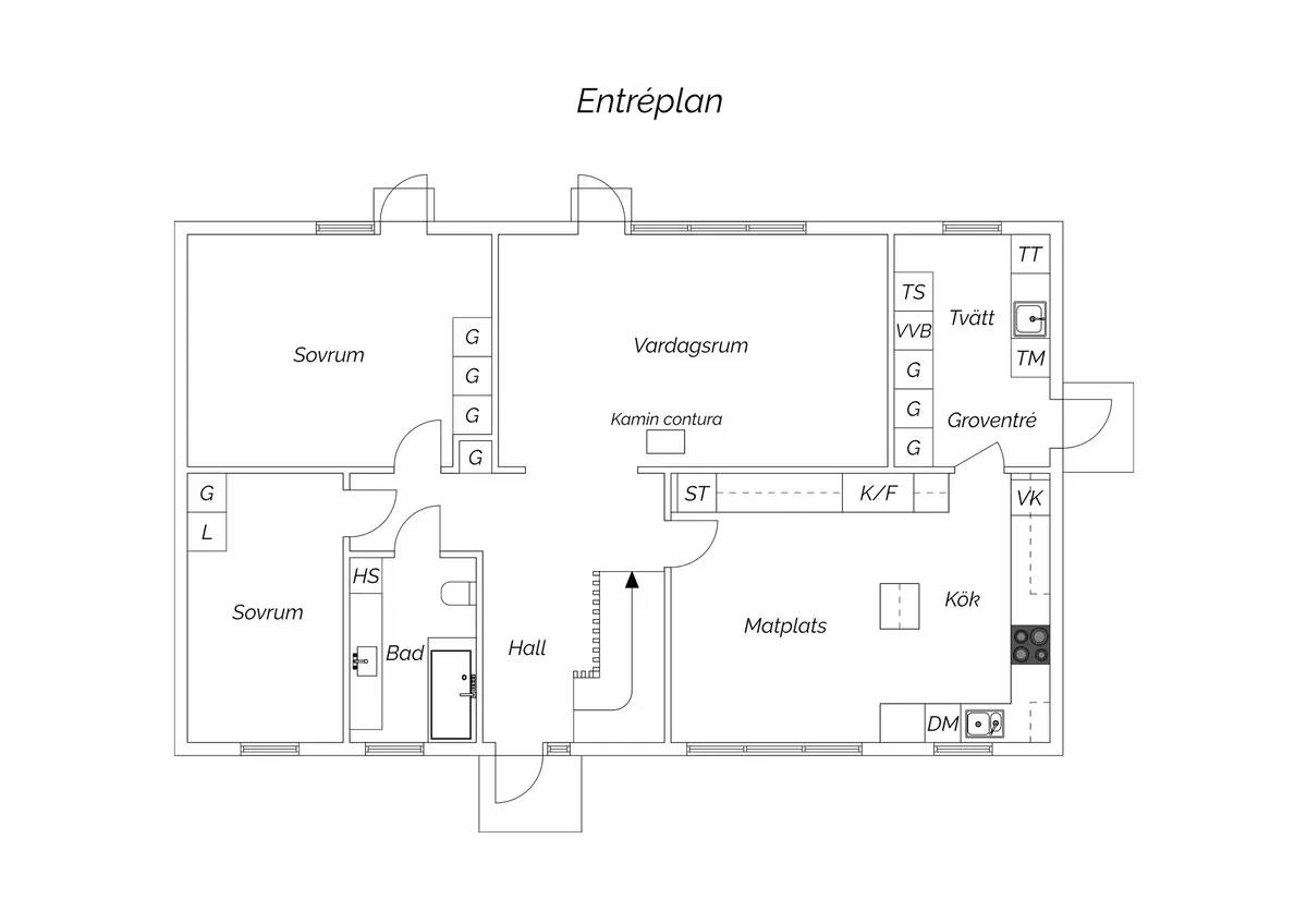 Floor plan for Rinkabyholmsvägen 62