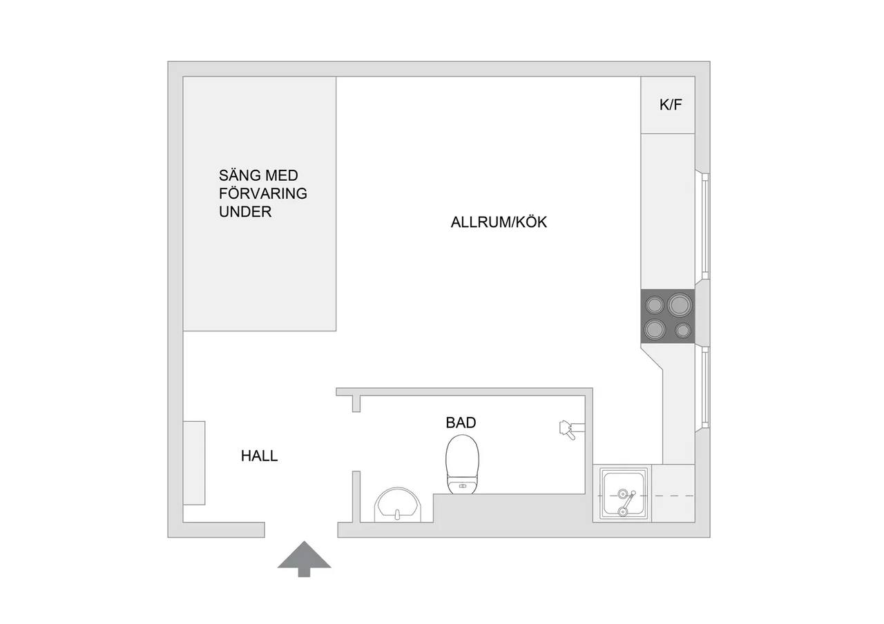 Floor plan for Axvägen 1