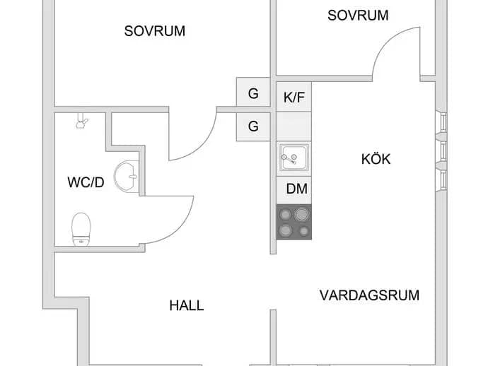 Floor plan for Adelsö ringväg 19A
