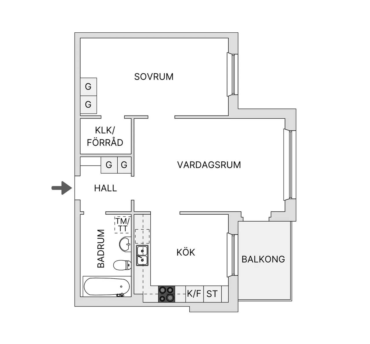Planritning för Rågsvedsvägen 93