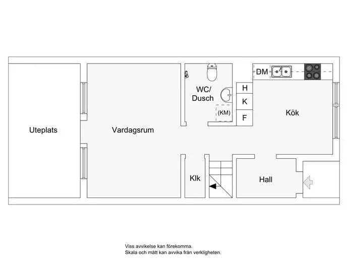 Planritning för Ekedalsvägen 5B