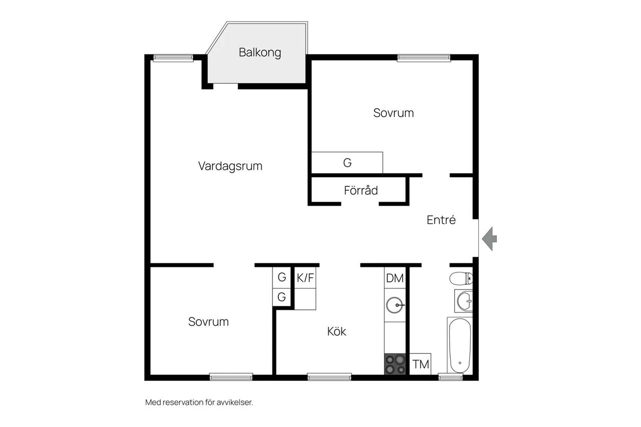 Floor plan for Krondikesvägen 30b