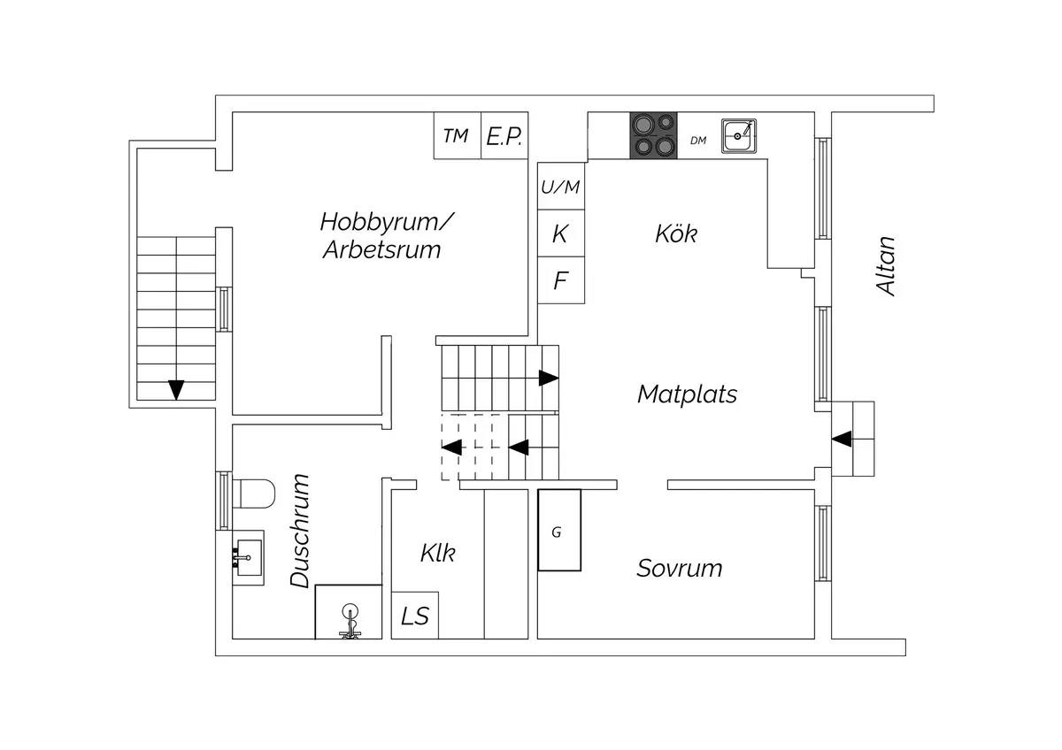 Floor plan for Grönbetevägen 67
