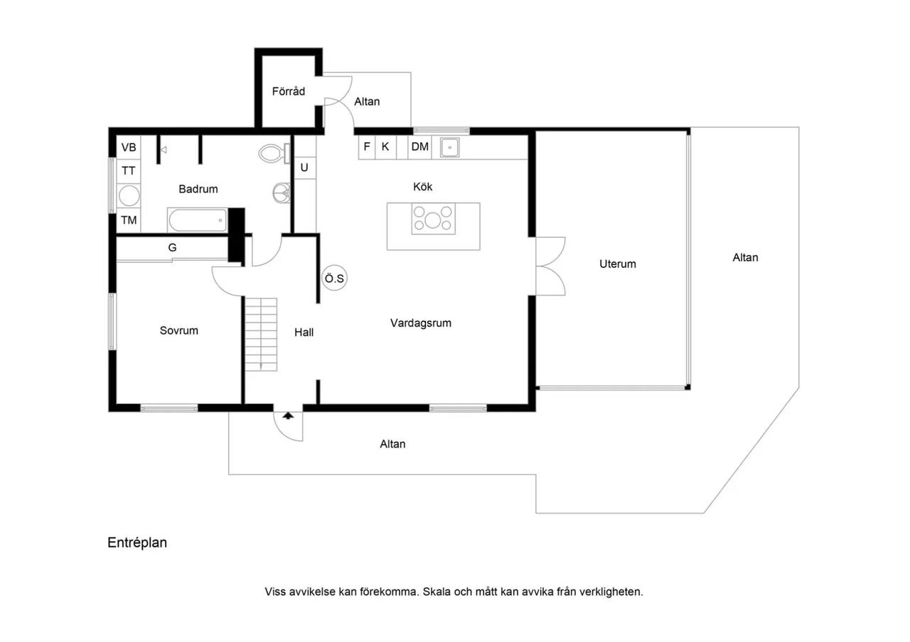 Planritning för Mörtsjövägen 15
