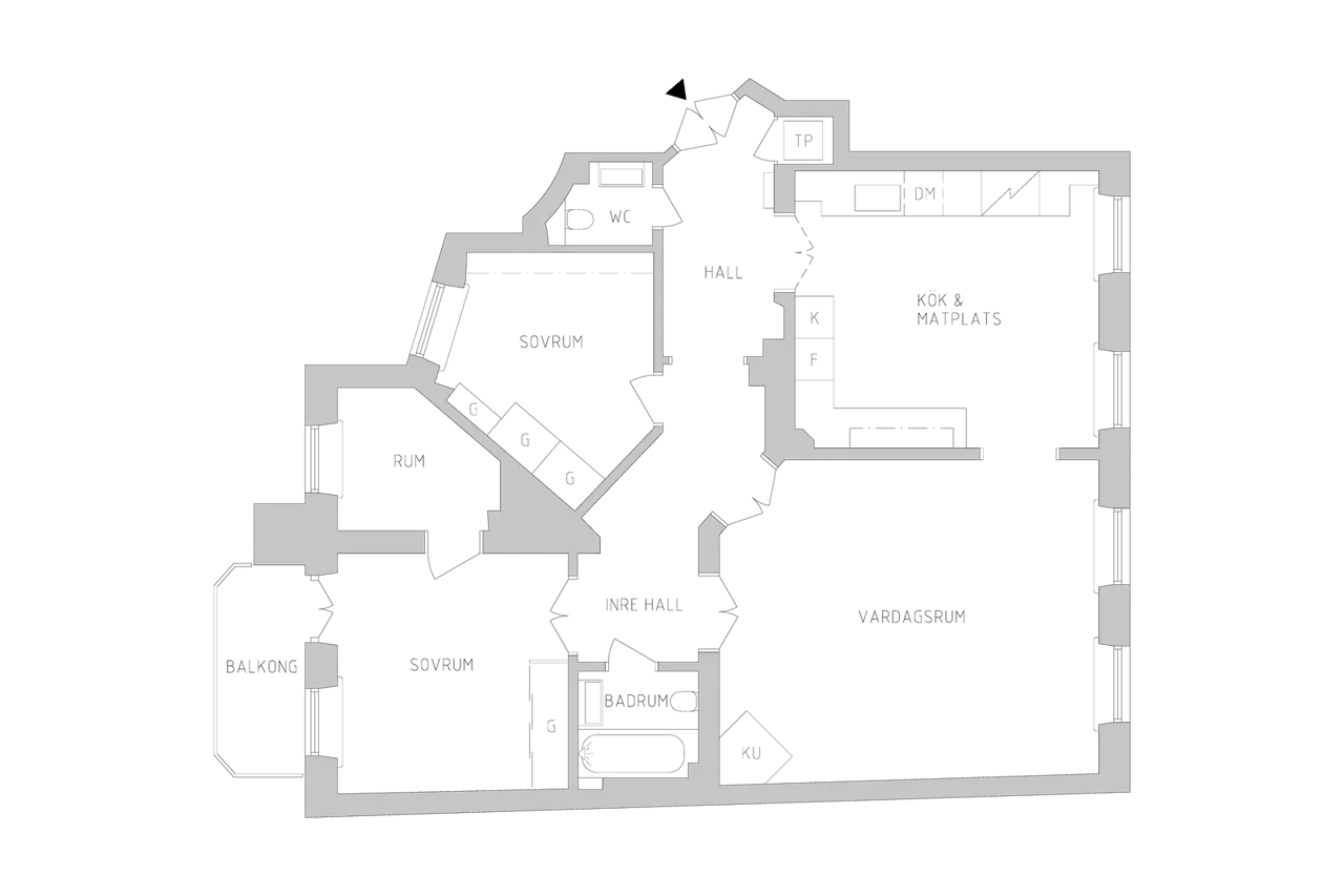 Floor plan for Rådmansgatan 3