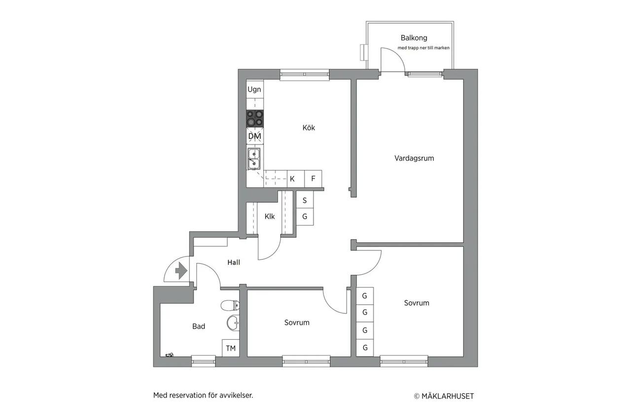 Floor plan for Älvans väg 82