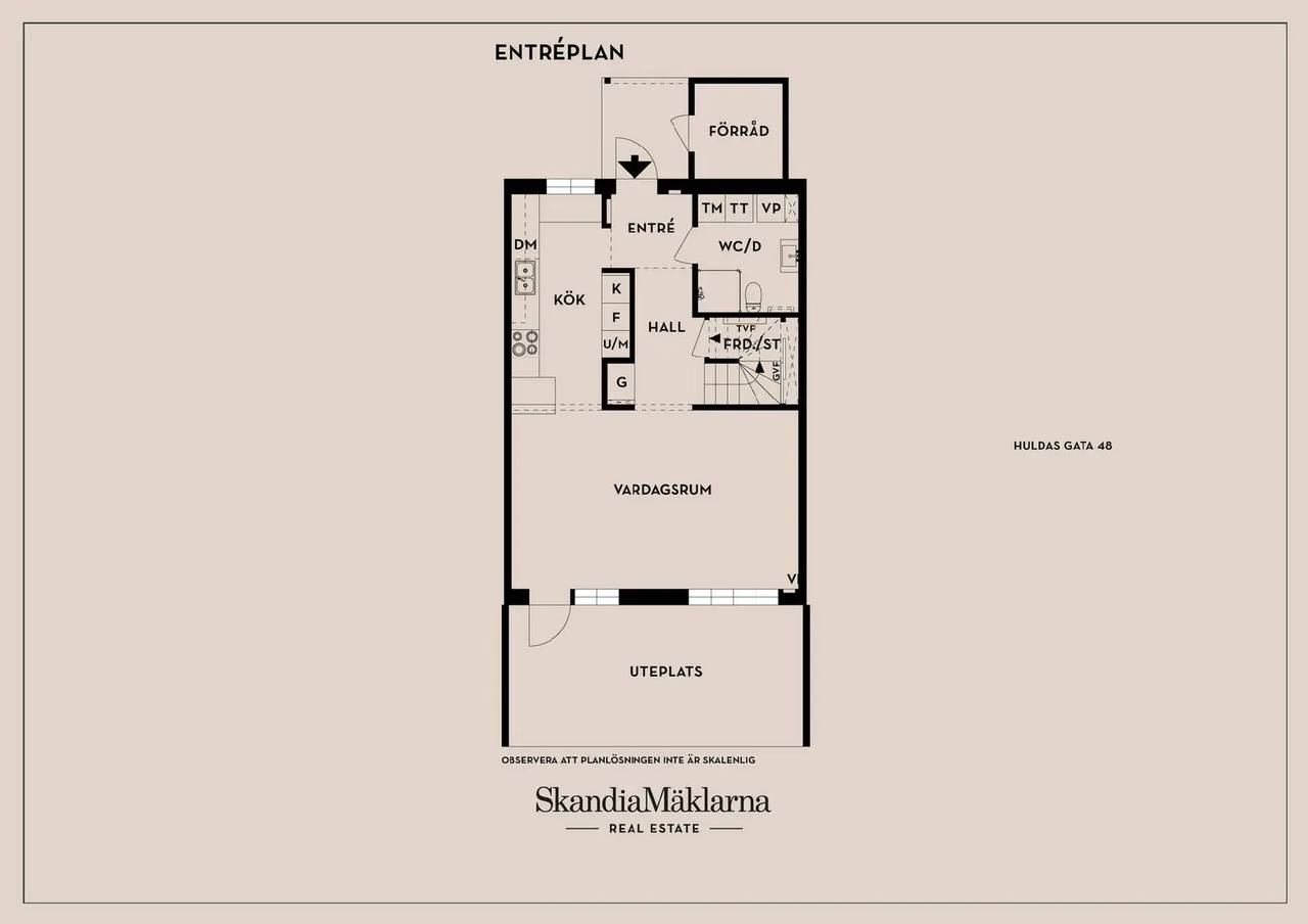 Floor plan for Huldas gata 48