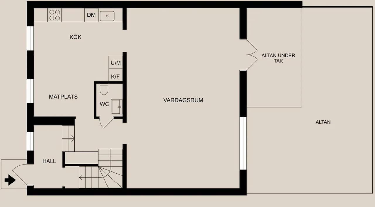 Floor plan for Ljuragatan 40A