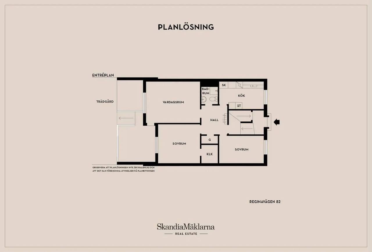 Floor plan for Reginavägen 82