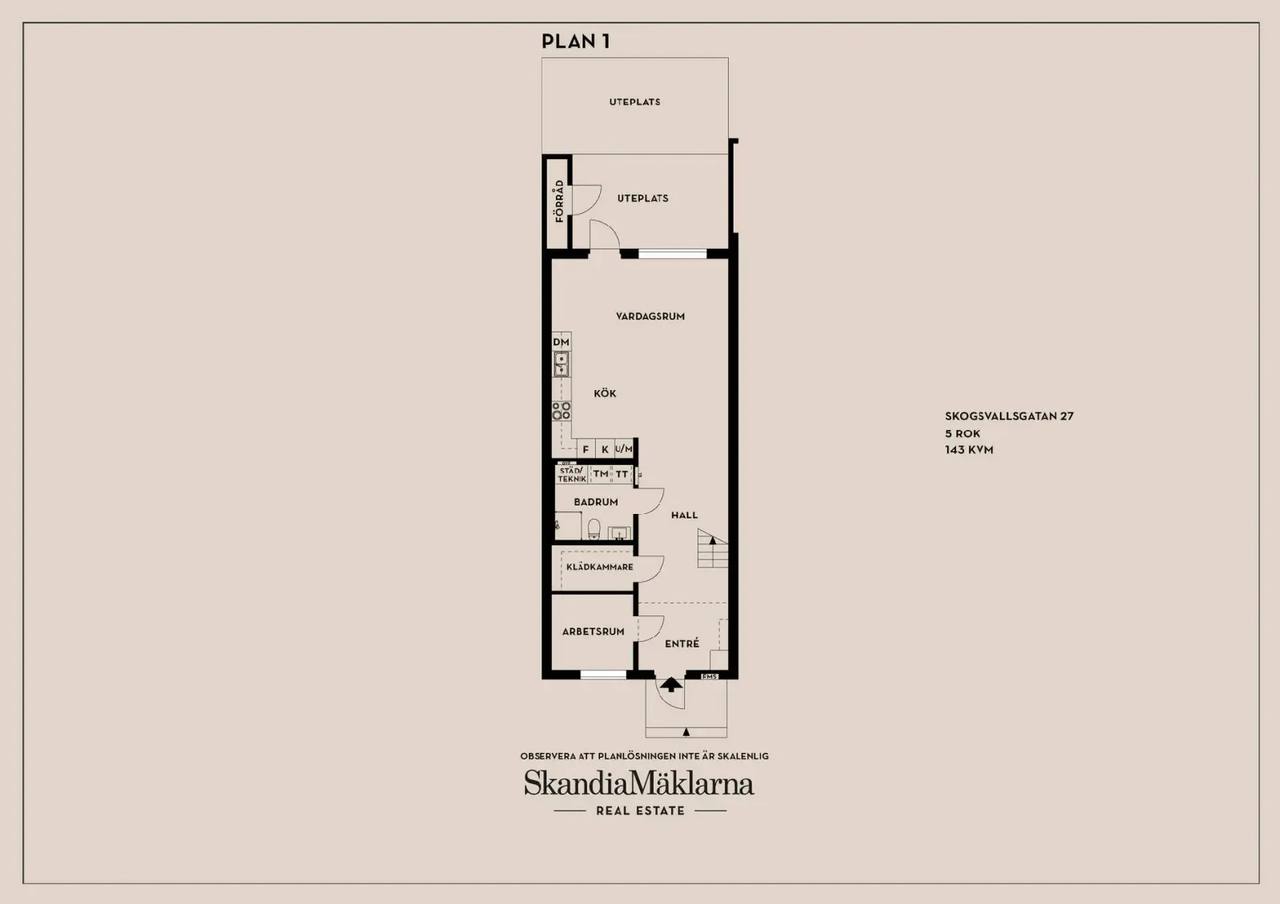 Planritning för Skogsvallsgatan 27