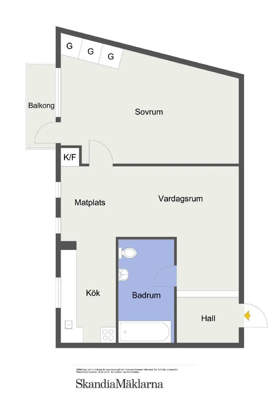 Floor plan for Vittangigatan 9