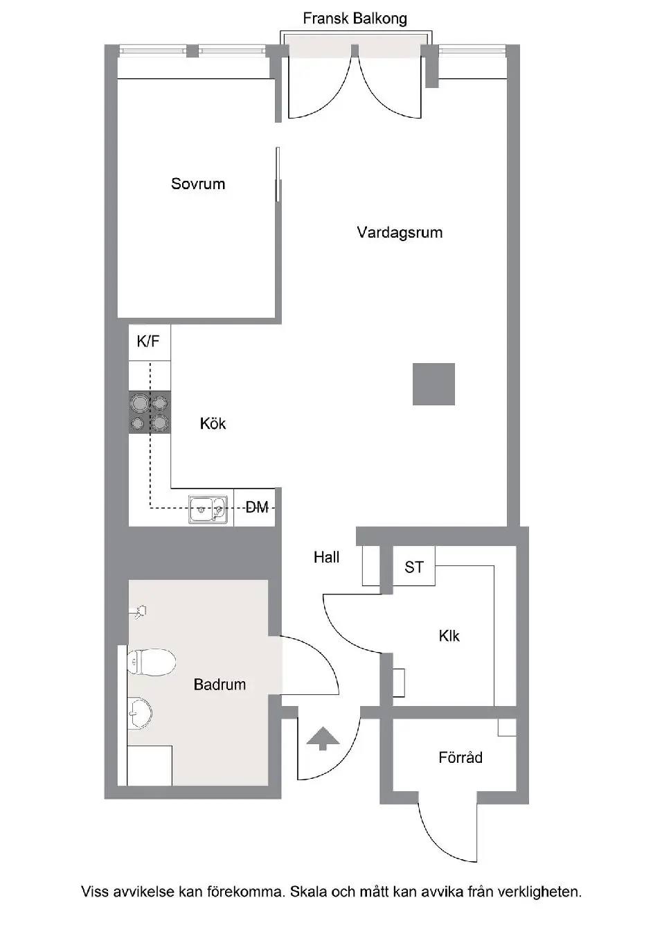 Floor plan for Östersundsgatan 7, Vån 11 (2114/1109)