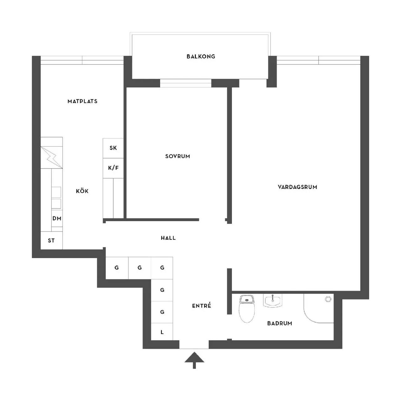Planritning för Krongatan 7