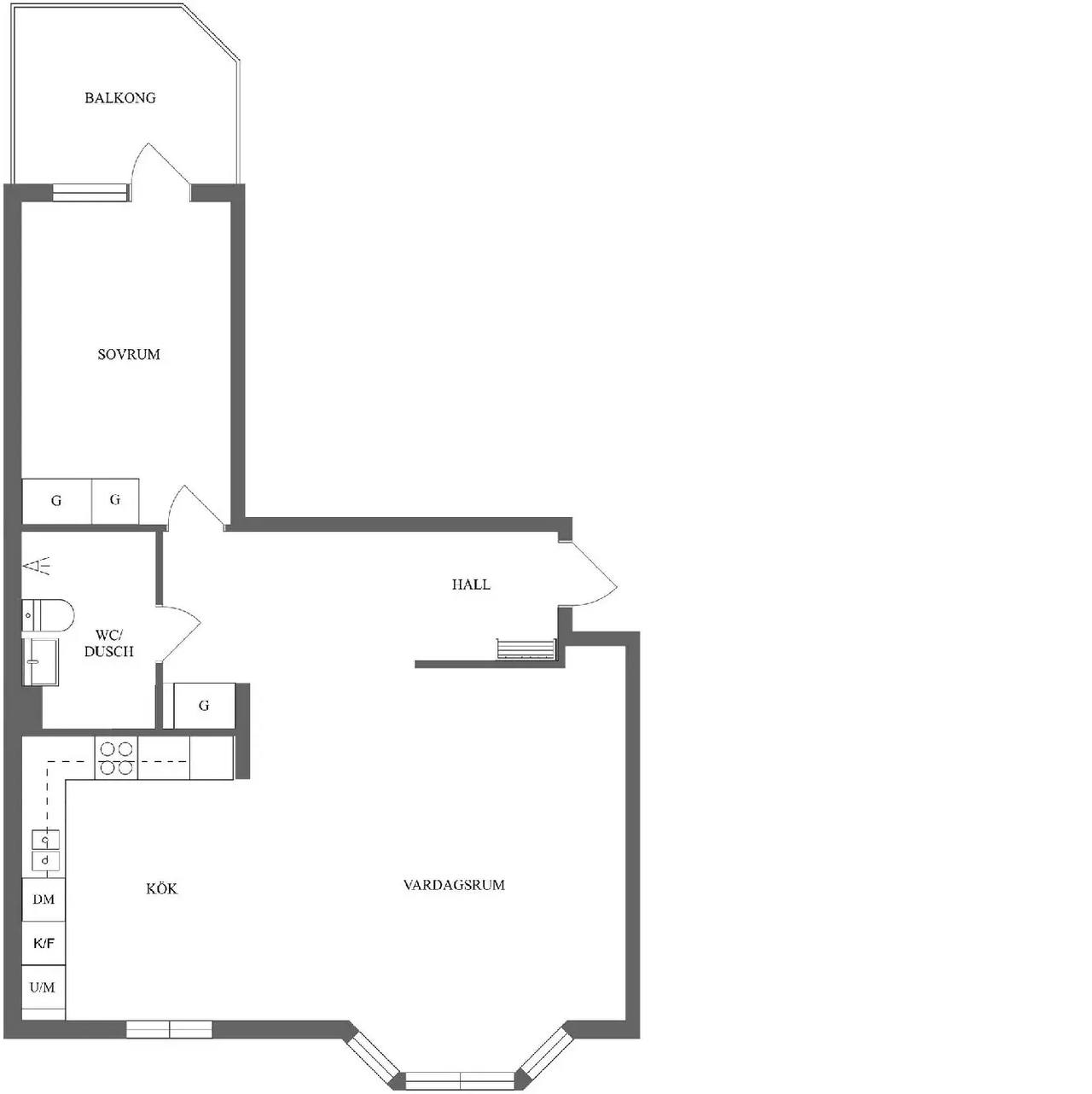 Floor plan for Kristinagatan 3