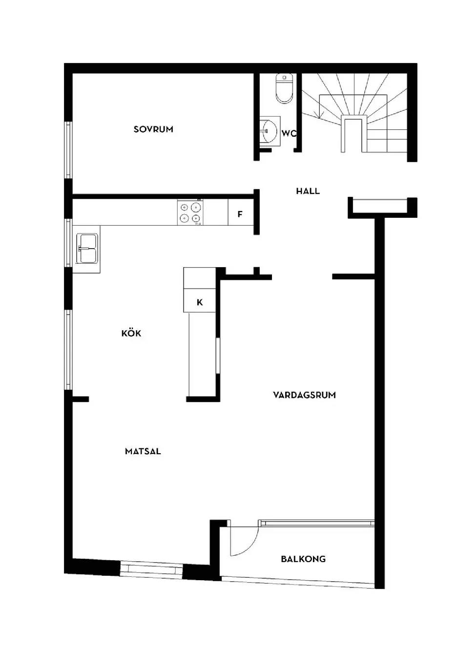 Floor plan for Repslagaregatan 2