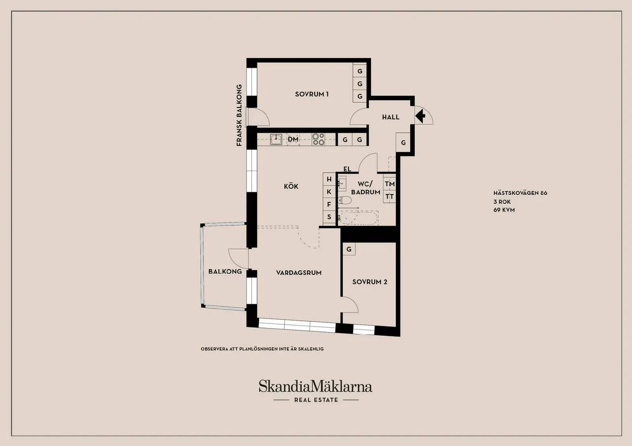 Floor plan for Hästskovägen 86