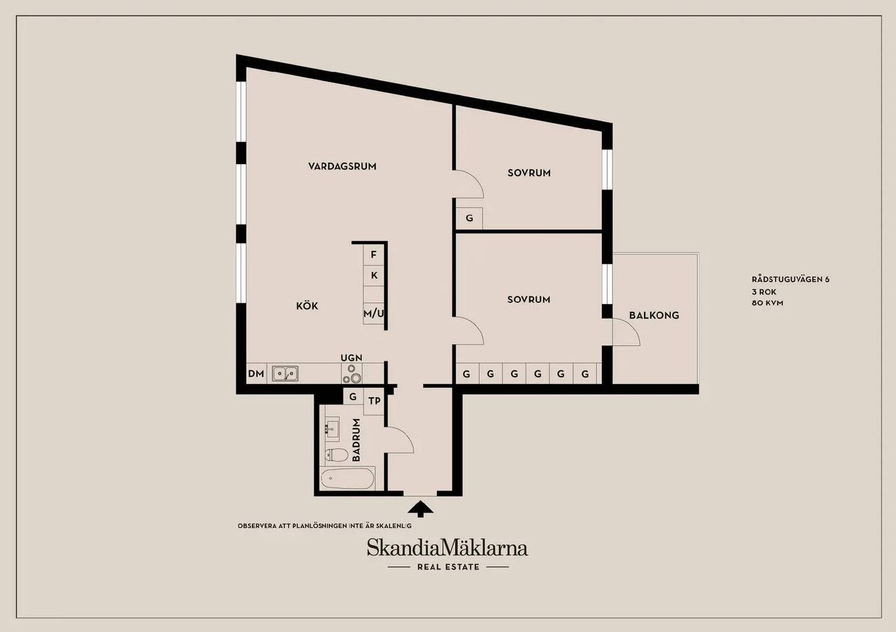 Floor plan for Rådstuguvägen 6