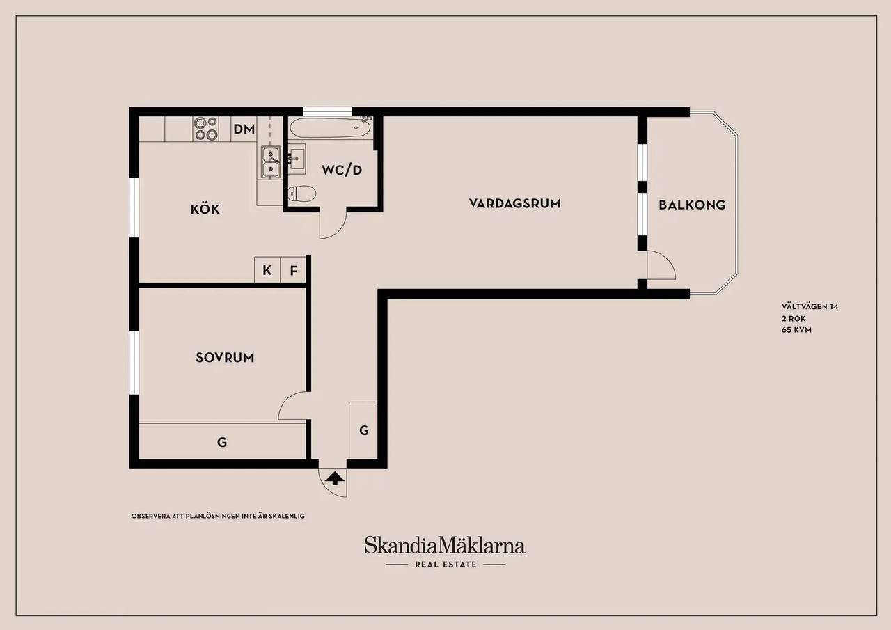 Planritning för Vältvägen 14
