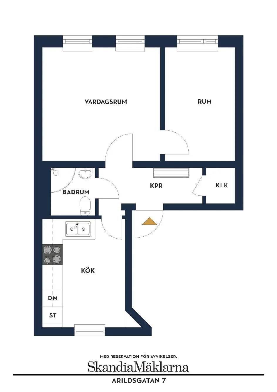 Floor plan for Arildsgatan 7