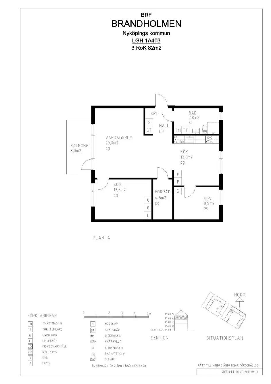 Planritning för Fotbollsvägen 6B