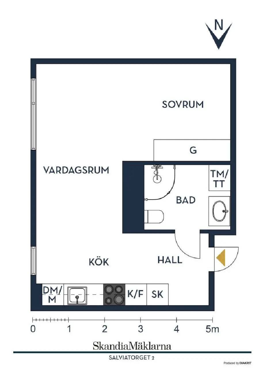 Floor plan for Salviatorget 2