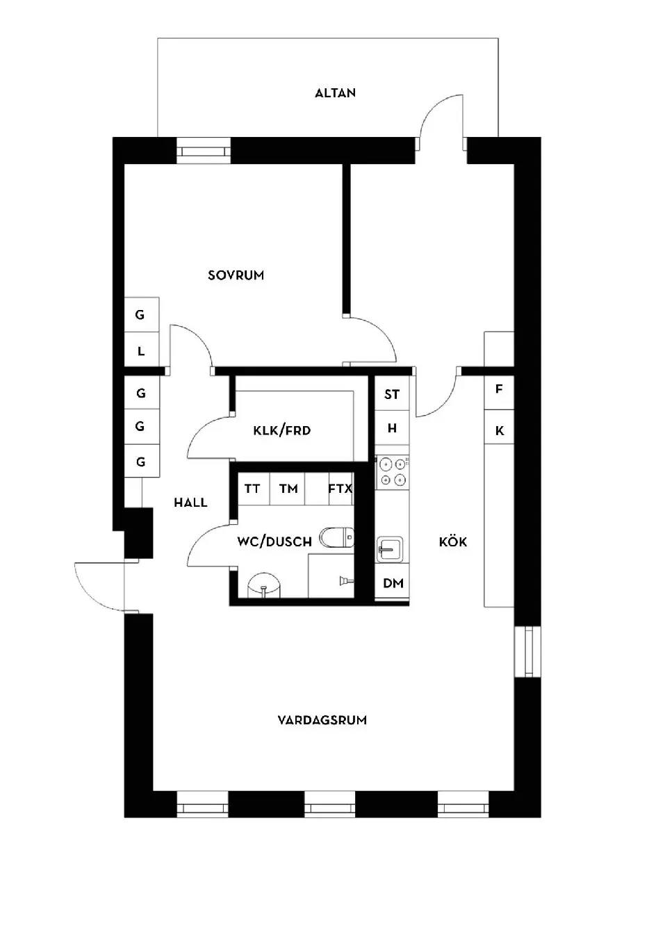 Planritning för Aktervägen 5