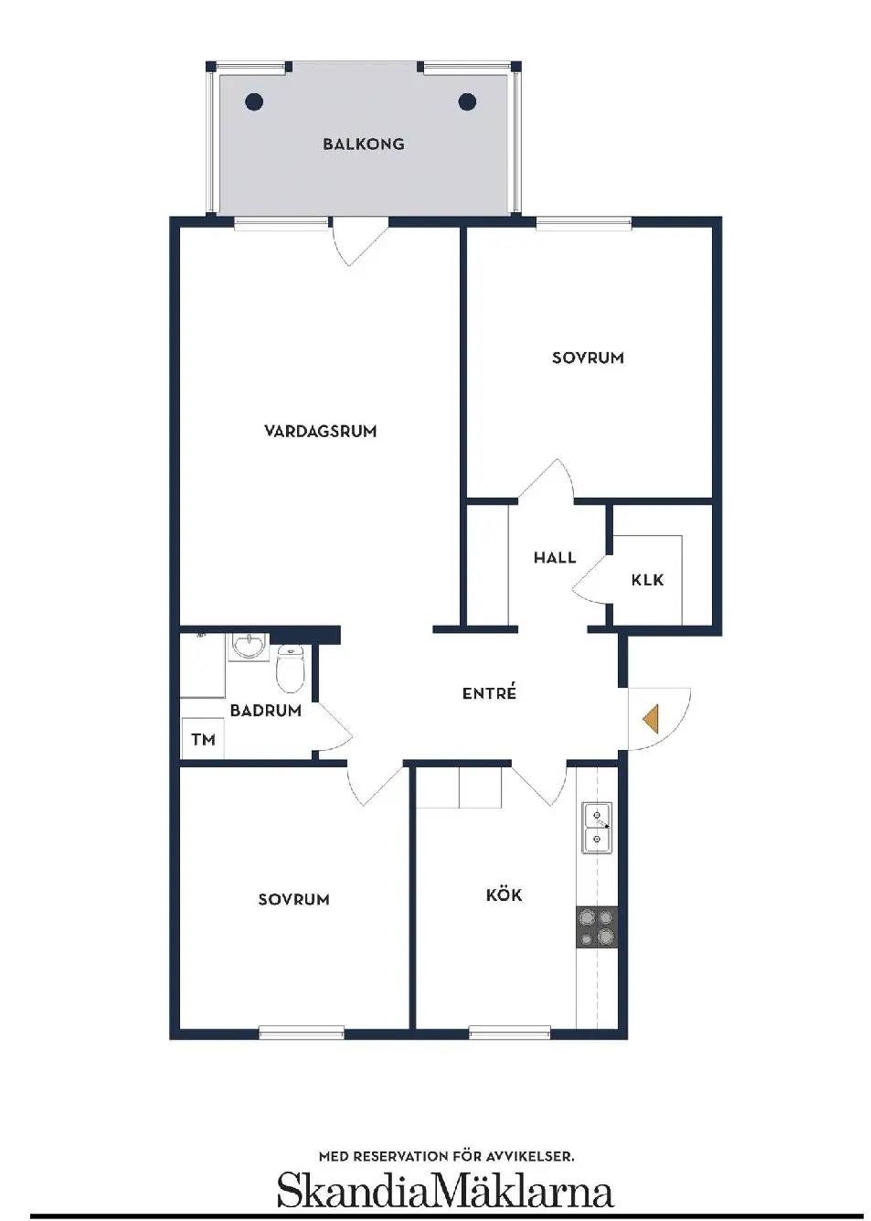 Planritning för Örebrogatan 31A