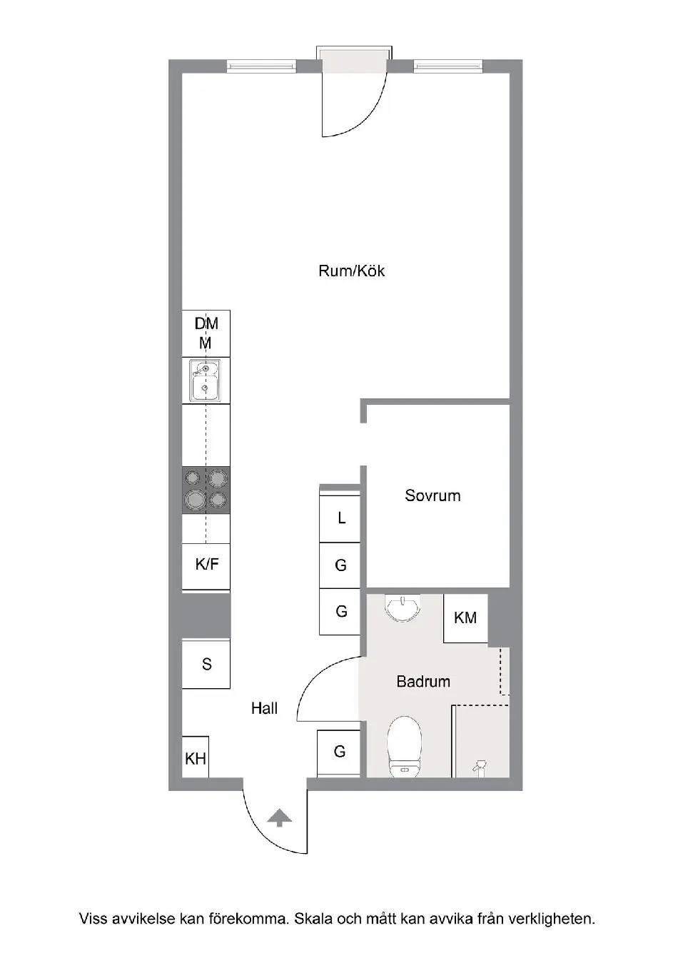 Floor plan for Östersundsgatan 8, Vån 1 (32013/1003)