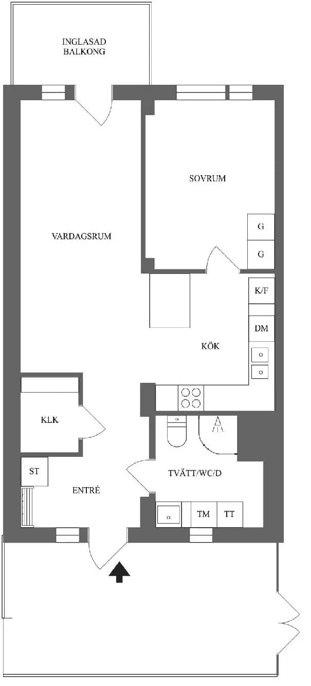 Floor plan for Anna Särströms gata 1C