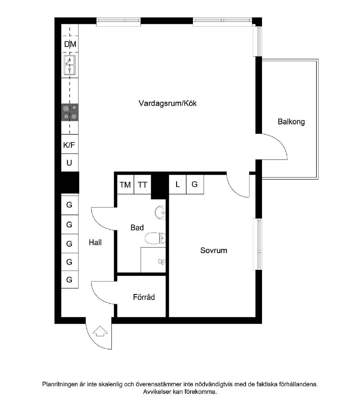 Floor plan for Östersundsgatan 6, Vån 4 (31044/1304)