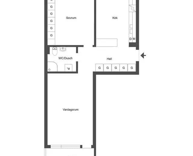 Floor plan for Slottsgatan 129