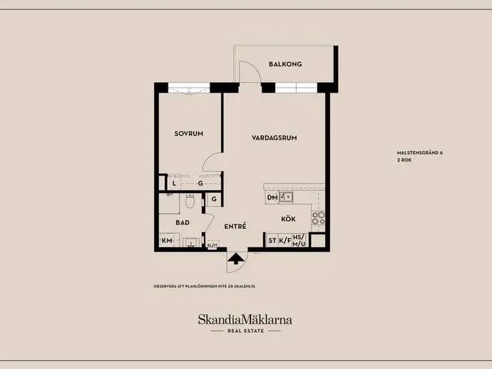 Floor plan for Malstensgränd 6