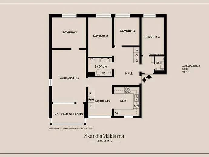 Floor plan for Aspnäsvägen 42