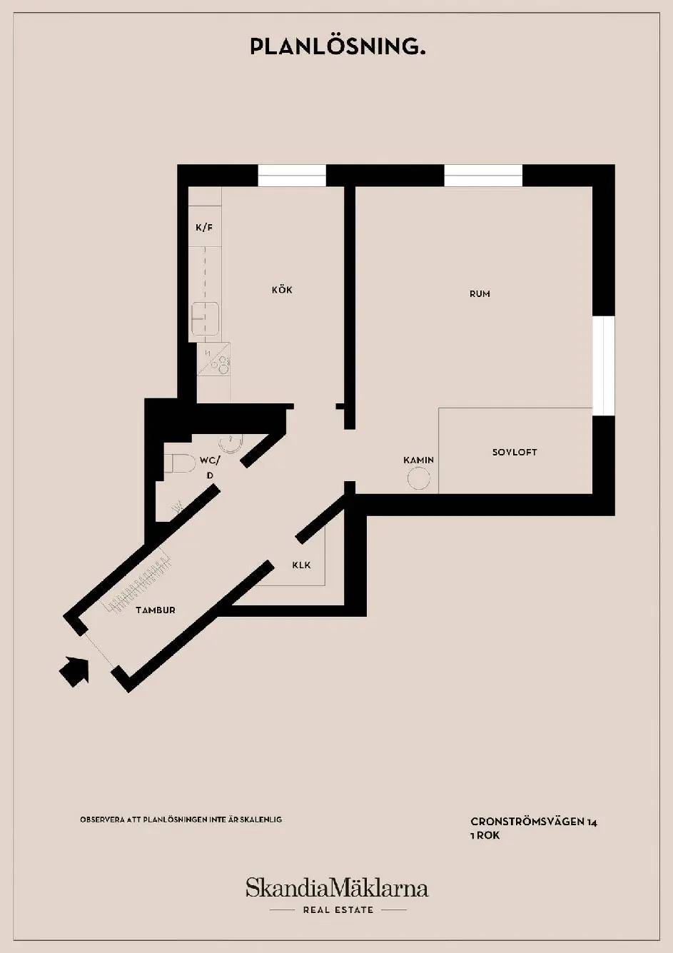 Floor plan for Cronströmsvägen 14