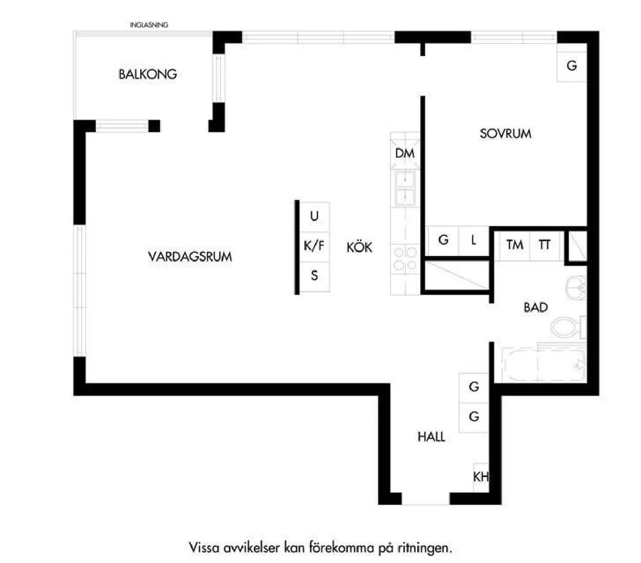 Floor plan for Jämtlandsgatan 107, Vån 7 (11073/1603)