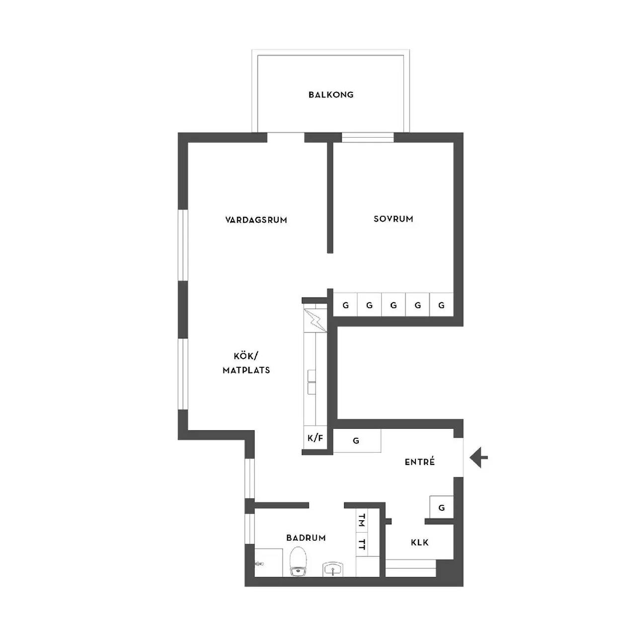 Floor plan for Gamlestads Brygga 5