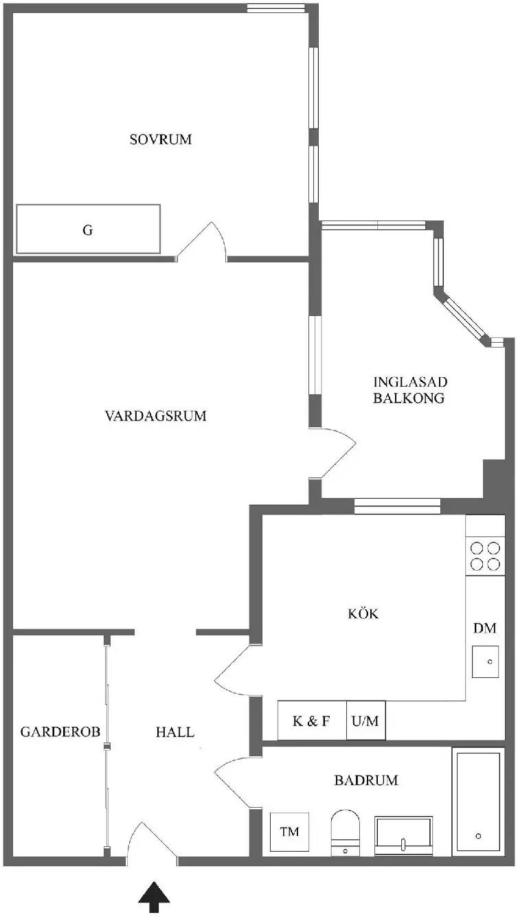 Floor plan for Bråddgatan 23