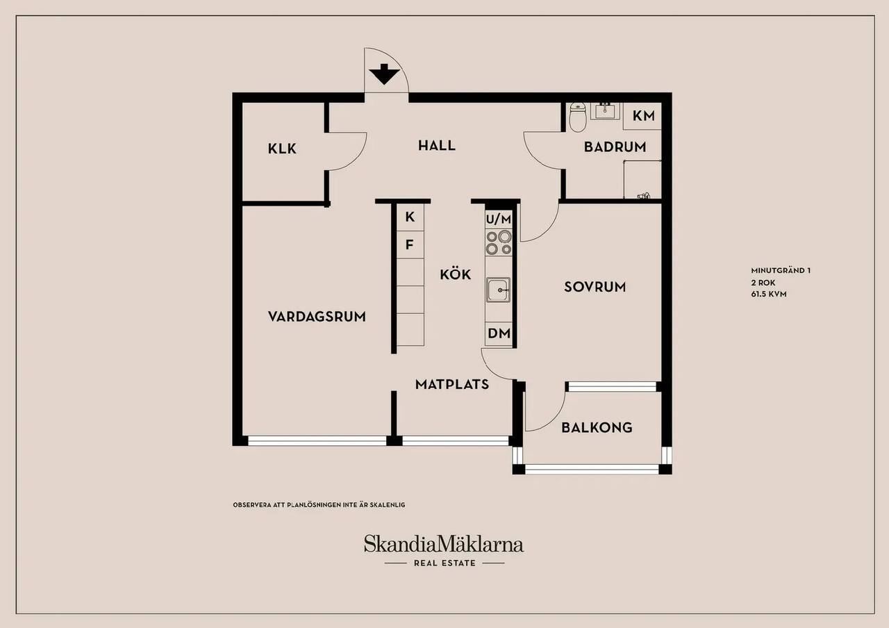 Floor plan for Minutgränd 1