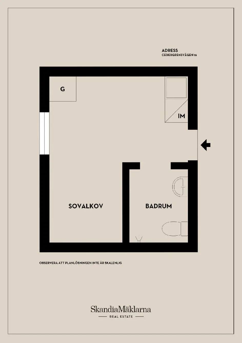 Floor plan for Cedergrensvägen 16