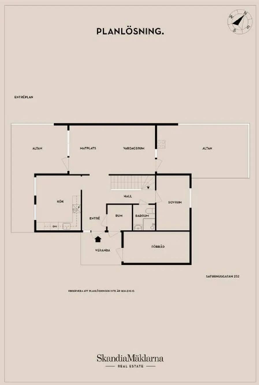 Floor plan for Saturnusgatan 232