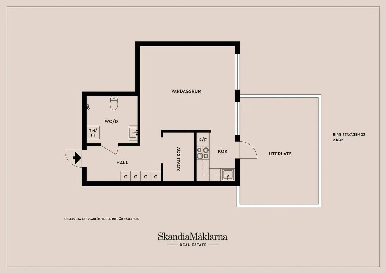 Floor plan for Birgittavägen 23