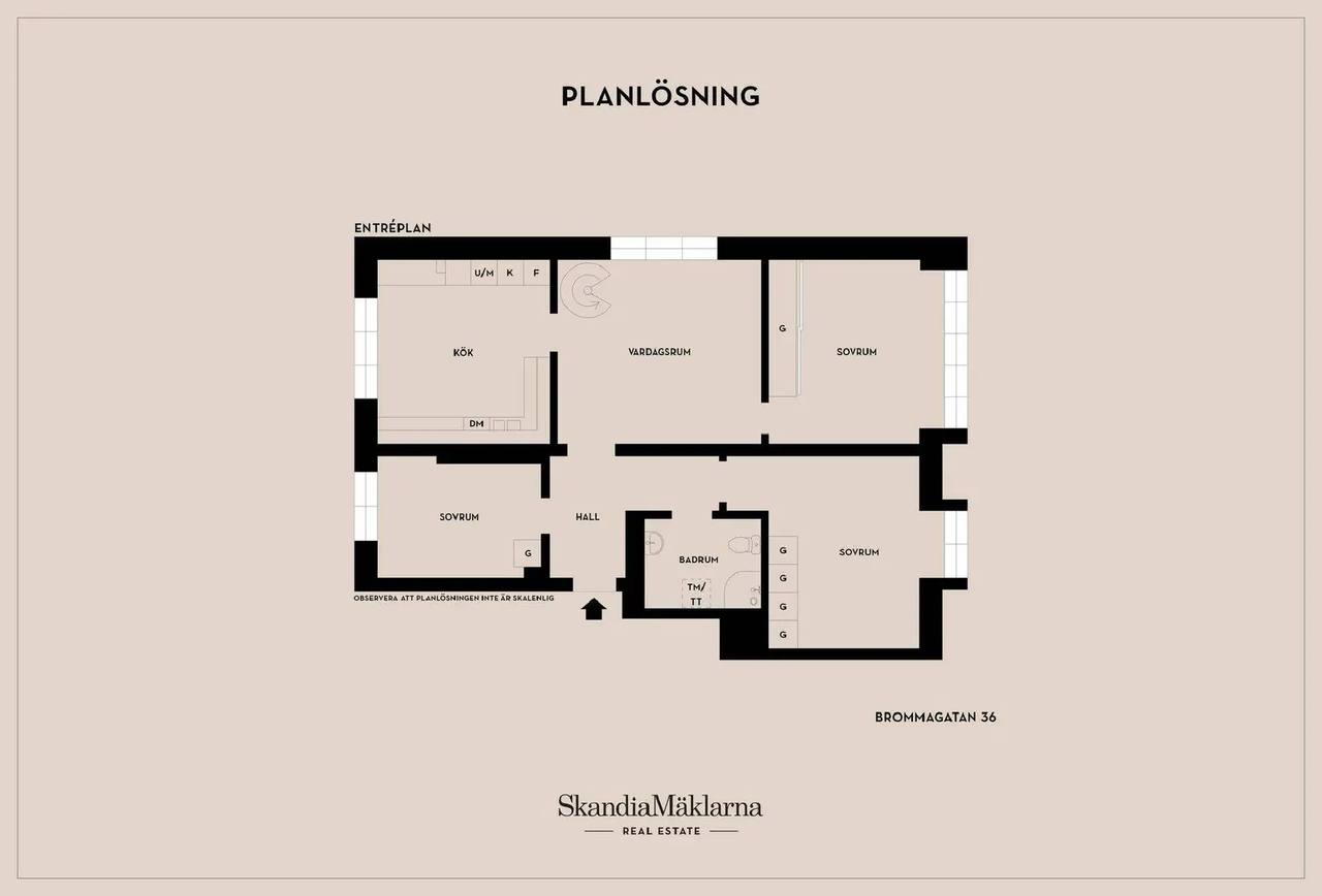 Planritning för Brommagatan 36