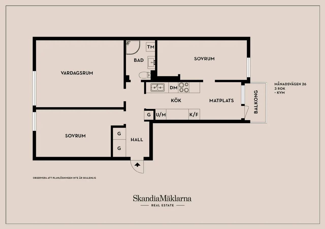 Floor plan for Månadsvägen 26