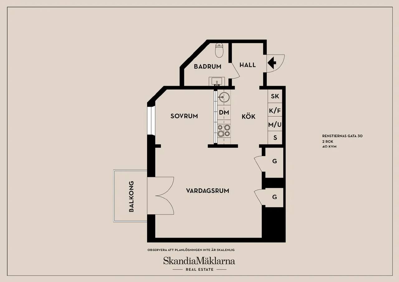 Floor plan for Renstiernas gata 30
