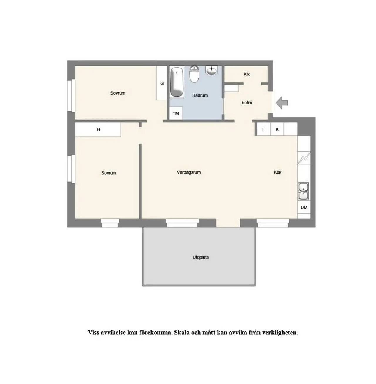 Floor plan for Aprikosgatan 1A (312/1002)