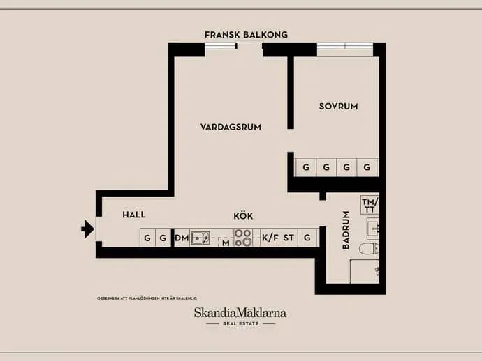 Planritning för Karlslundsvägen 24
