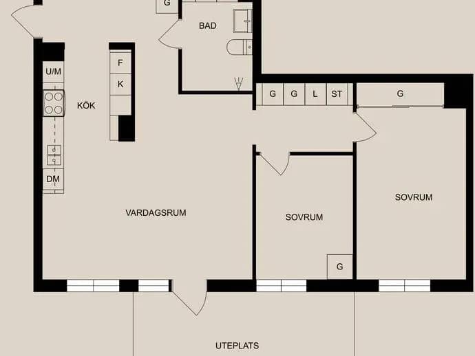 Floor plan for Sveagatan 7