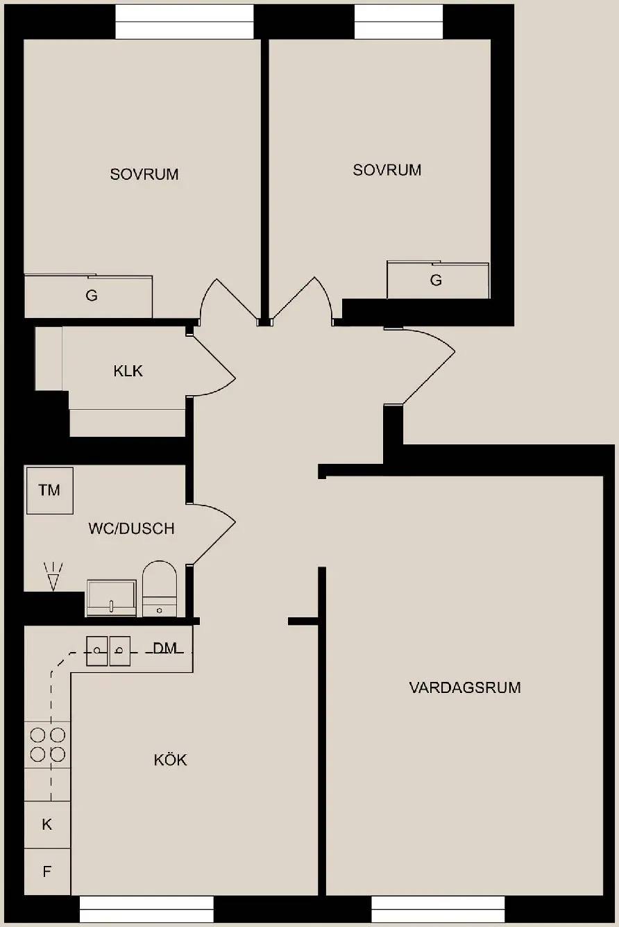 Floor plan for Stockholmsvägen 13A