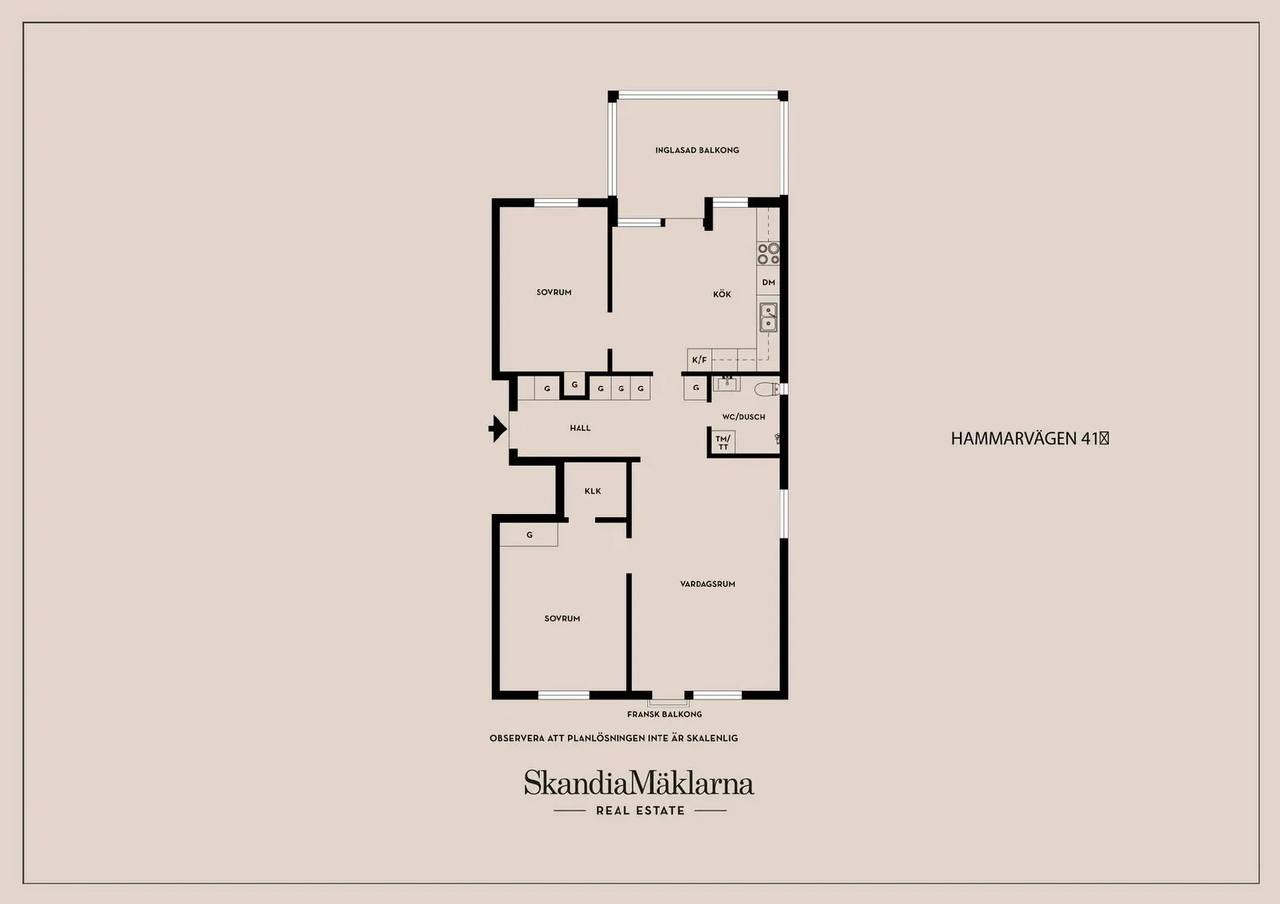 Floor plan for Hammarvägen 41