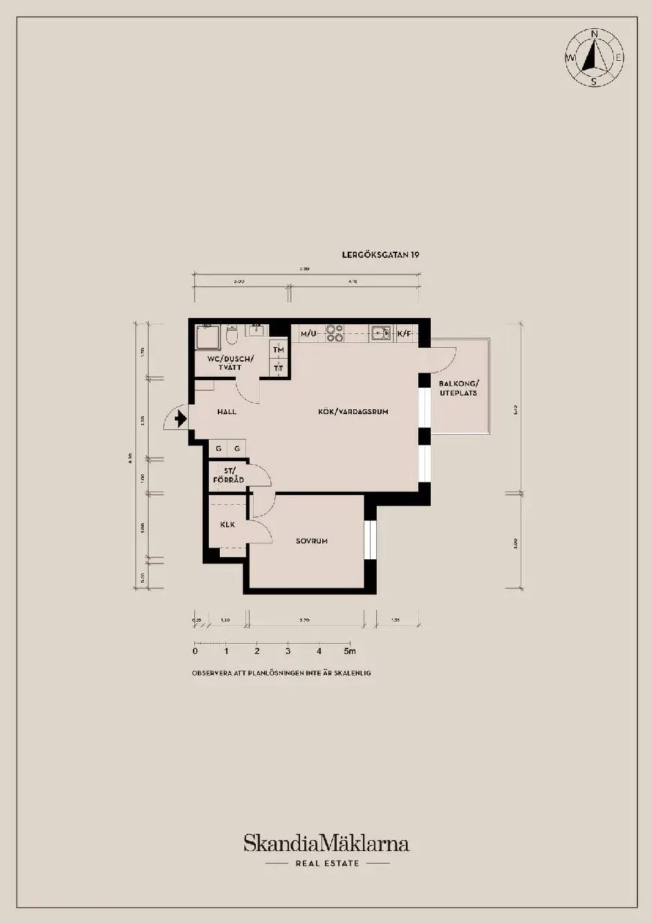 Floor plan for Lergöksgatan 19
